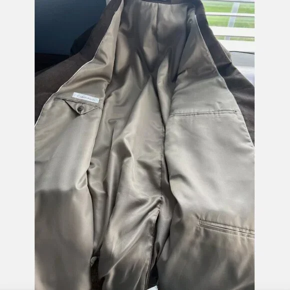 Calvin Klein Brown Corduroy Two Button Blazer Sport Coat - 54R - Picture 11 of 15